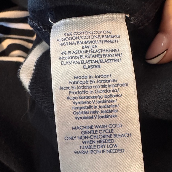 Chaps women’s Black and White Striped Shirt - Picture 3 of 7